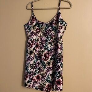 ASOS  Abstract Print Mini Dress Size 14 Purple Women Plus New
